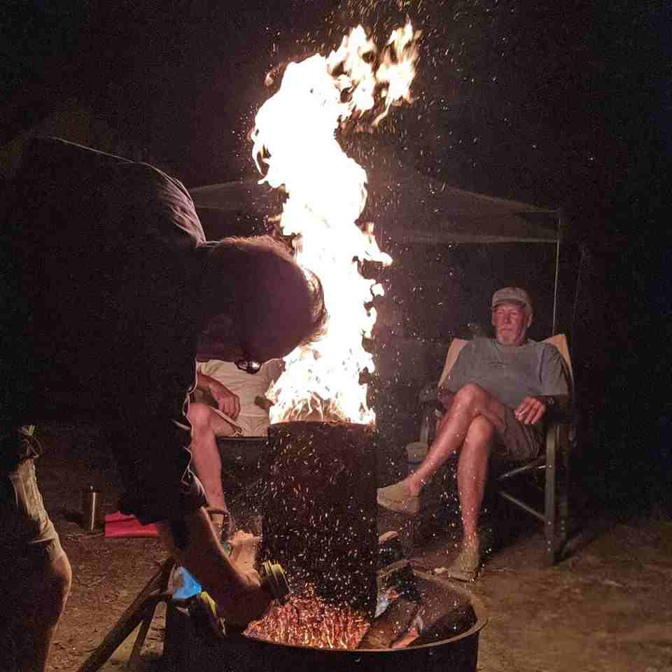 2019-10-04 Pultite Fire Randy bellowing the fire.jpg